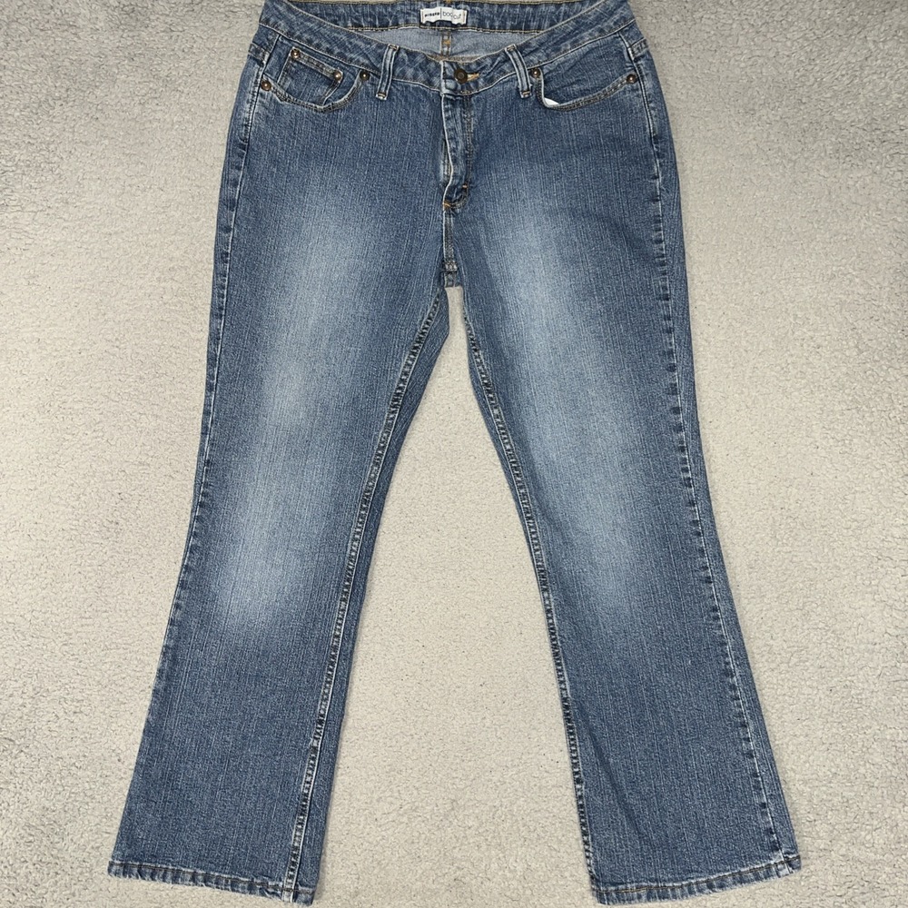 VTG Riders Jeans Women's Sz 16P (32x28) Blue Wash Denim Bootcut Low Rise Pants